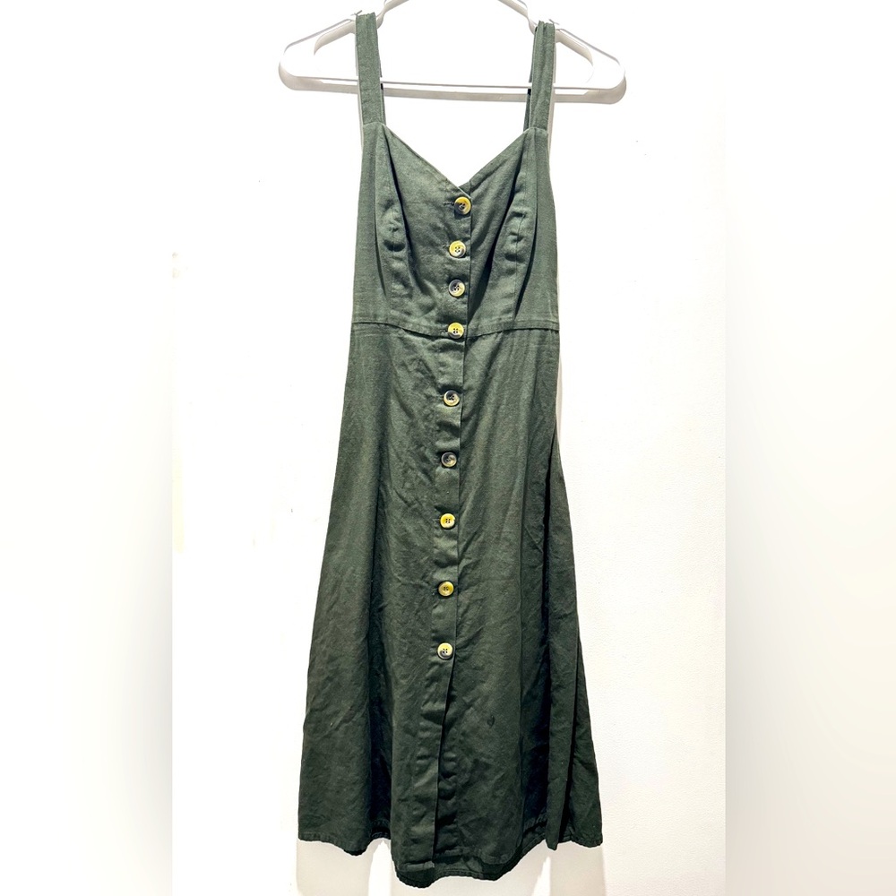 Japna Olive Green Dress Size S